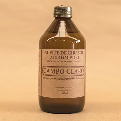 Aceite de Girasol virgen de primera presión en frío Campo Claro