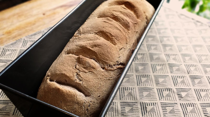 listo nuestro rico y saludable pan integral!